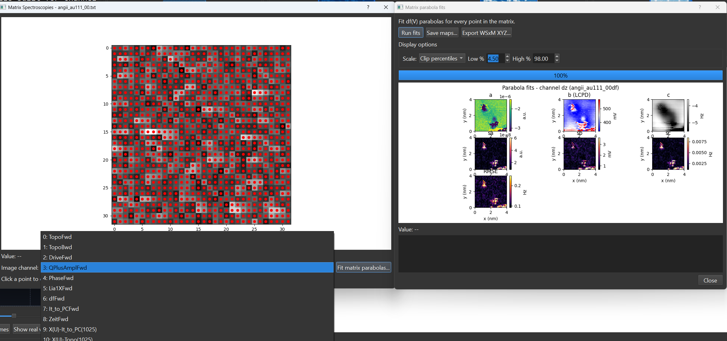 Matrix spectroscopy example