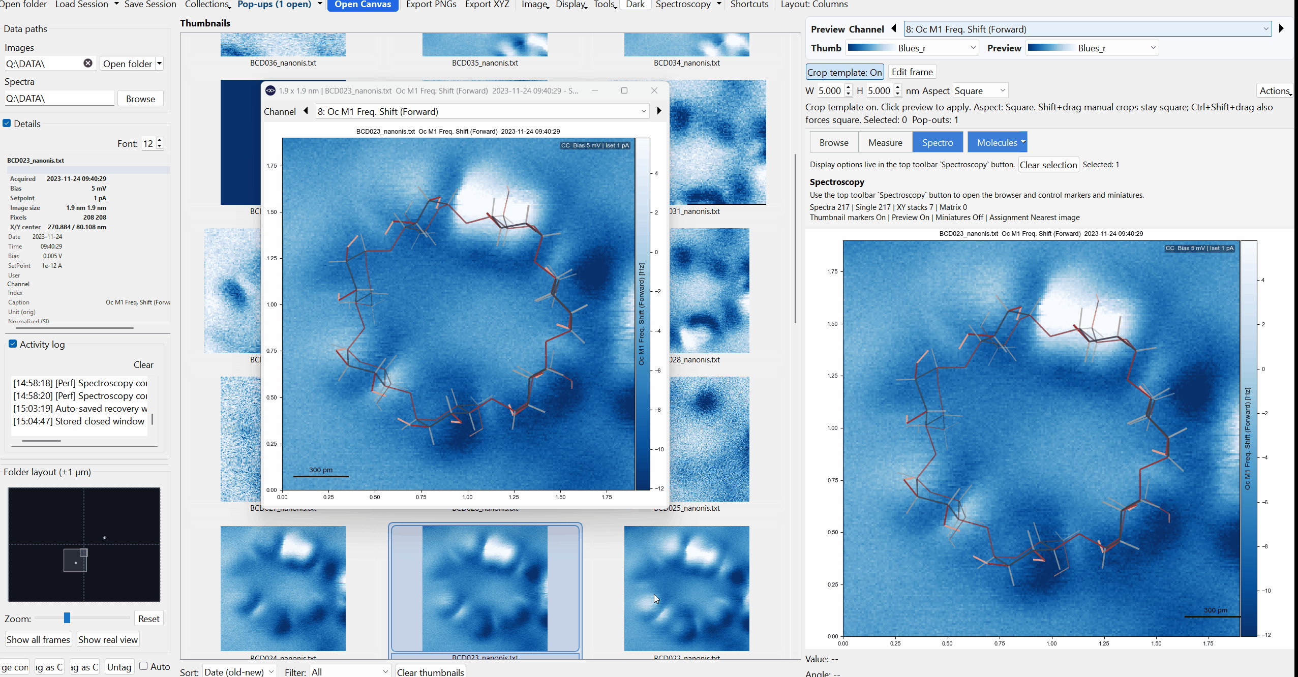 Molecule gizmo rotation