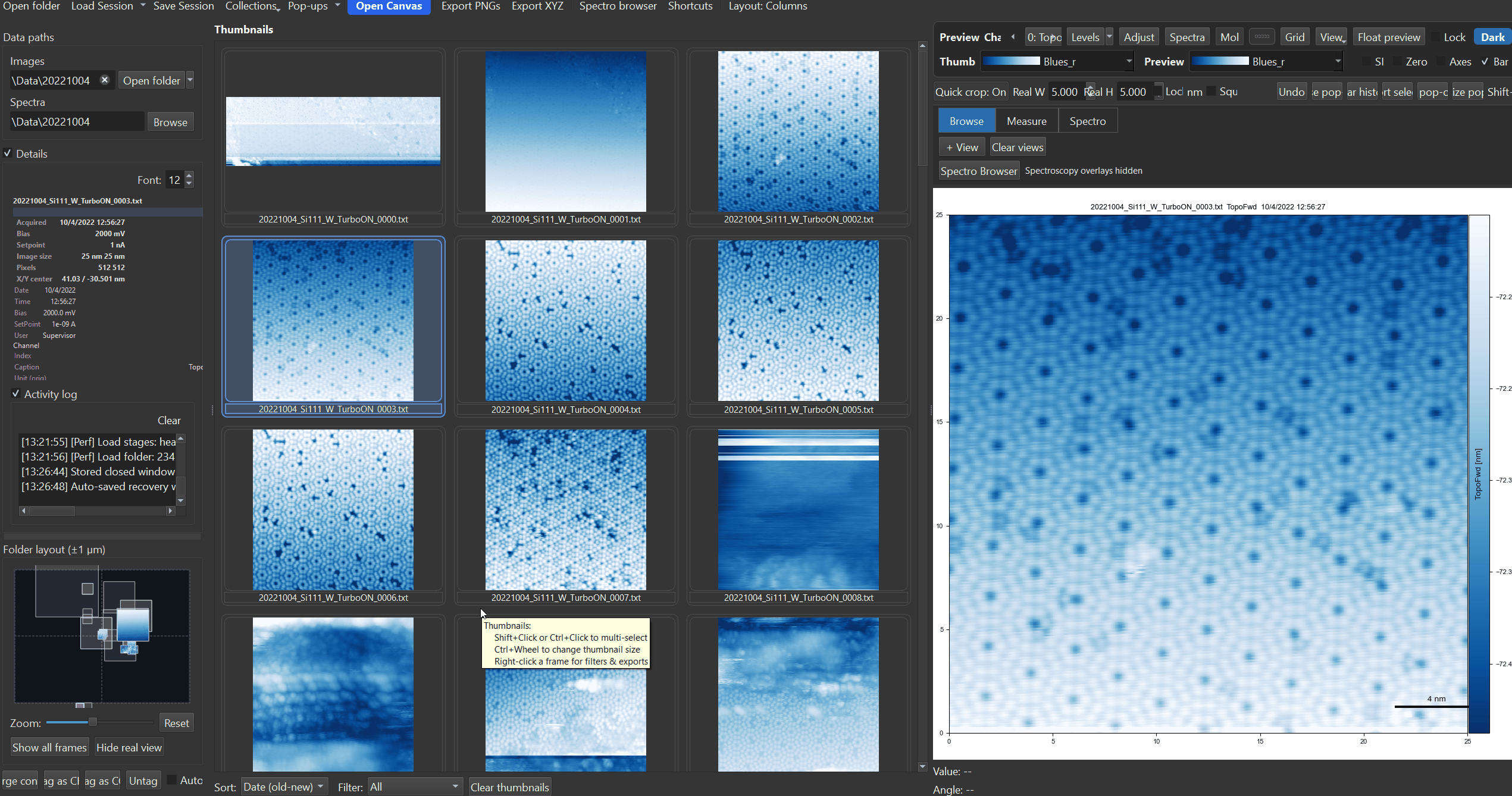 Open a thumbnail into a pop-out